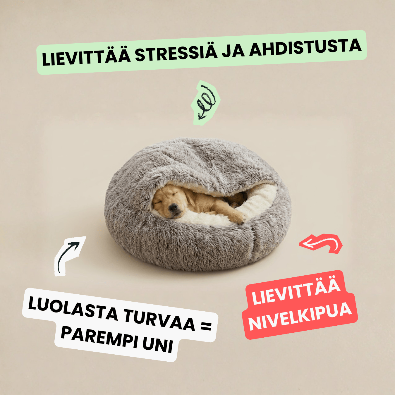 CozyCave™ luolapeti koiralle